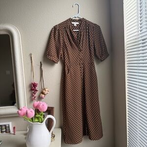 Brown polkadot dress
